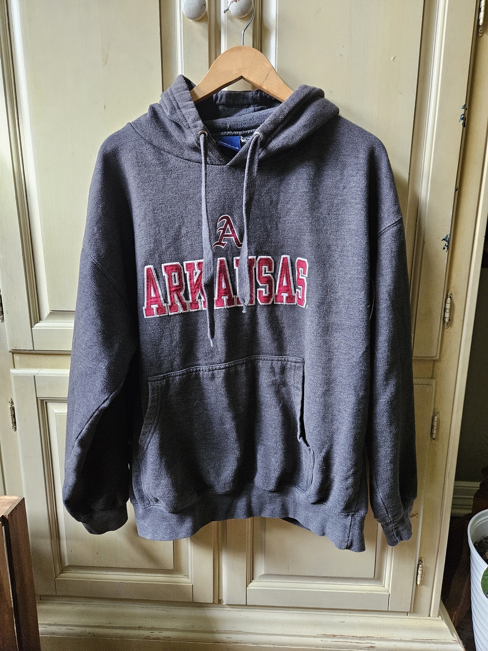 Arkansas Razorbacks Gray Pullover Hoodie Sweater